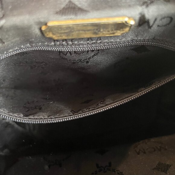 MCM Munchen Vintage Quilted Leather Mini Backpack w/ Gold Stud Accents - Picture 14 of 14